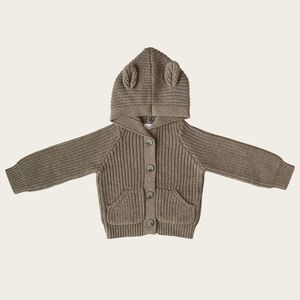 Jamie Kay Bear Cardigan in color Clover Marle size 1 year